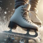 Schlittschuhe geschliffen auf Eis